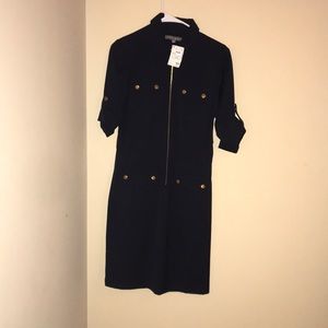 Dark blue button dress